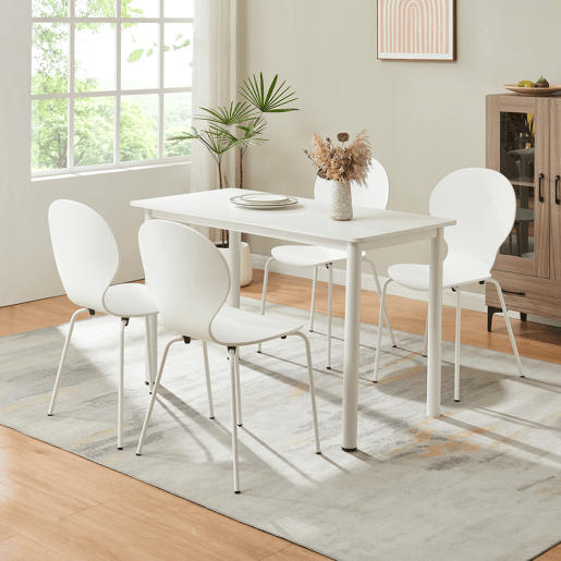 Conjunto de 4 cadeiras de jantar Etne - Branco en.casa
