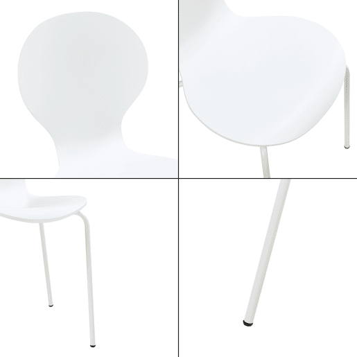 Conjunto de 4 cadeiras de jantar Etne - Branco en.casa