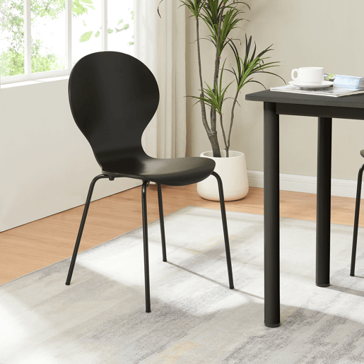 Conjunto de 4 cadeiras de jantar Etne - Preto en.casa