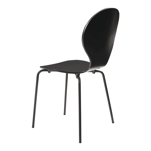 Conjunto de 4 cadeiras de jantar Etne - Preto en.casa