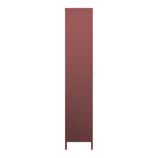 Vitrina Säkylä 2 portas aço 180x80x35 cm vermelho bordeaux en.casa