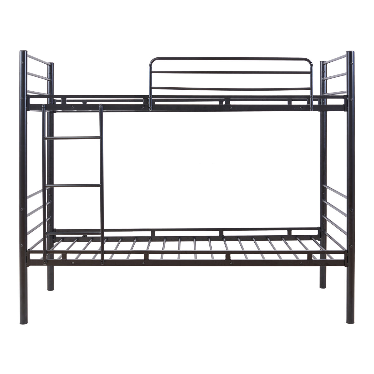 Litera bevapis para 2 personas acero 90x200 cm - negro [en.casa]