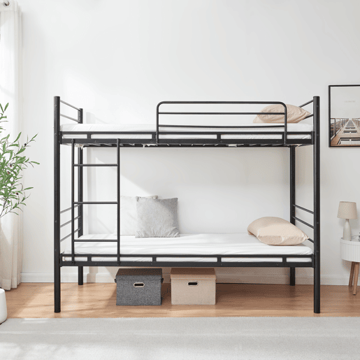 Beliche metálico Bevapis para 2 pessoas 90x200 cm aço Preto en.casa