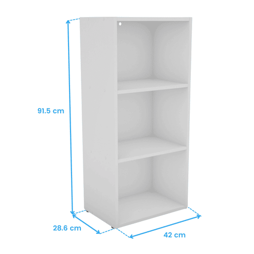 Estante baixa Plea de 3 níveis para sala de estar e sala de jantar, branco fosco, 42 x 92 x 29 cm Estante baixa Plea de 3 níveis para sala de estar e sala de jantar, branco fosco, 42 x 92 x 29 cm