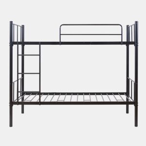 Beliche metálico Berimma com proteção anti-queda metal 90x200 cm preto en.casa