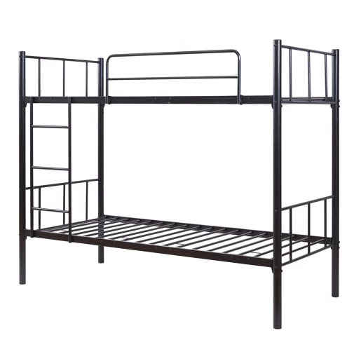 Beliche metálico Berimma com proteção anti-queda metal 90x200 cm preto en.casa