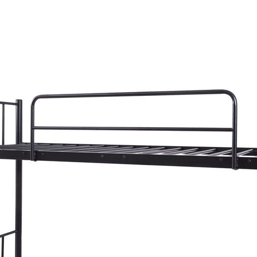 Beliche metálico Berimma com proteção anti-queda metal 90x200 cm preto en.casa