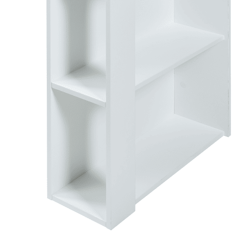 Mesa de bar Danderyd com 3 prateleiras 120x60x106 cm Branco  Carvalho en.casa