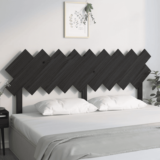 Cabeceira - Cabeceira de cama 178x3x80,5 cm pinho maciço preto