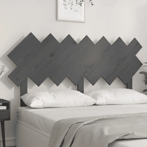 Cabeceira - Cabeceira de cama 141x3x80,5 cm pinho maciço cinzento