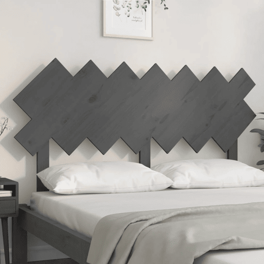 Cabeceira - Cabeceira de cama 141x3x80,5 cm pinho maciço cinzento