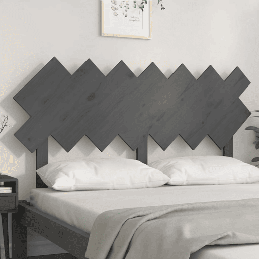 Cabeceira - Cabeceira de cama 151,5x3x81 cm pinho maciço cinzento