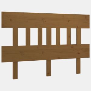 Cabeceira - Cabeceira de cama 138,5x3x81 cm pinho maciço castanho mel