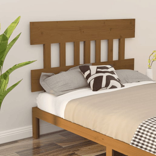 Cabeceira - Cabeceira de cama 138,5x3x81 cm pinho maciço castanho mel