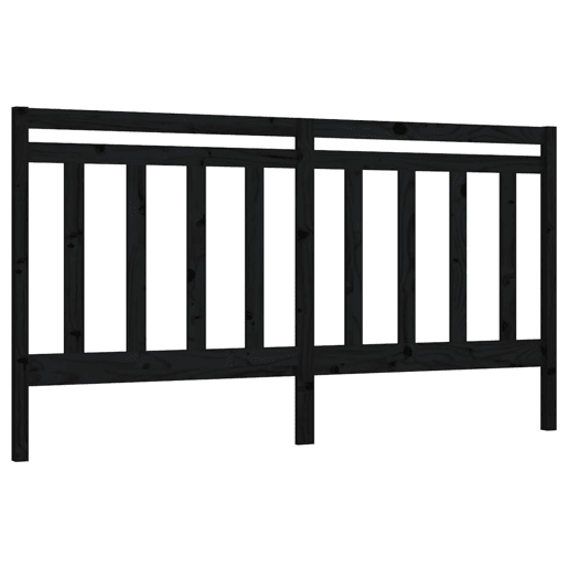 Cabeceira - Cabeceira de cama 206x4x100 cm pinho maciço preto