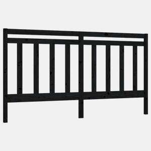 Cabeceira - Cabeceira de cama 206x4x100 cm pinho maciço preto