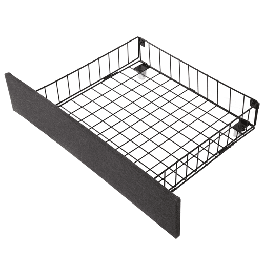 Cama estofada 160*200 - LED, armazenamento hidráulico, gavetas e cabeceira rebatível - cinzento