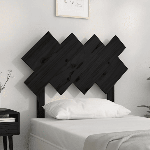 Cabeceira - Cabeceira de cama 92x3x81 cm pinho maciço preto