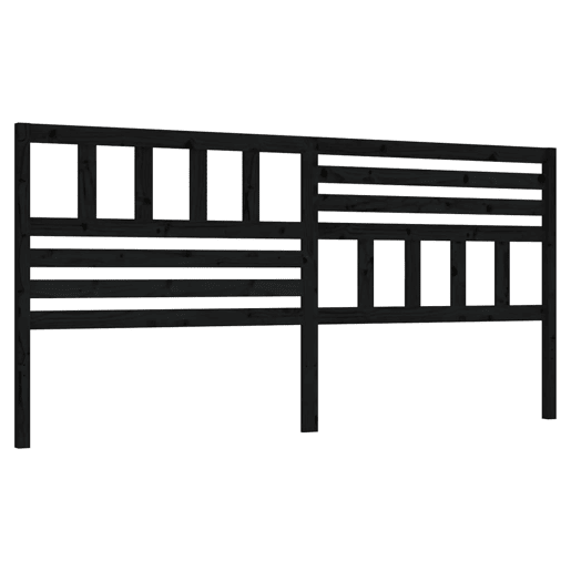 Cabeceira - Cabeceira de cama 186x4x100 cm pinho maciço preto