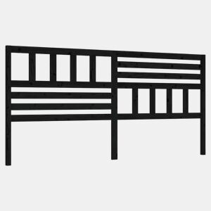 Cabeceira - Cabeceira de cama 186x4x100 cm pinho maciço preto