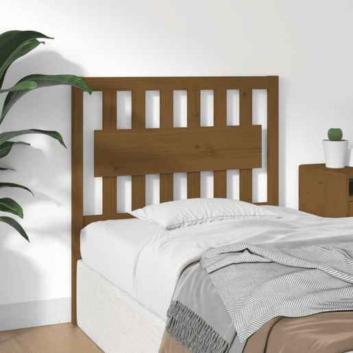 Cabeceira - Cabeceira de cama 95,5x4x100 cm pinho maciço castanho mel