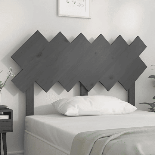 Cabeceira - Cabeceira de cama 122,5x3x80,5 cm pinho maciço cinzento
