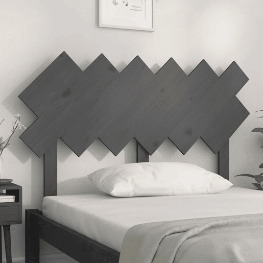 Cabeceira - Cabeceira de cama 122,5x3x80,5 cm pinho maciço cinzento