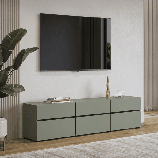 Suporte para TV 3 portas 180 cm Lilia Verde