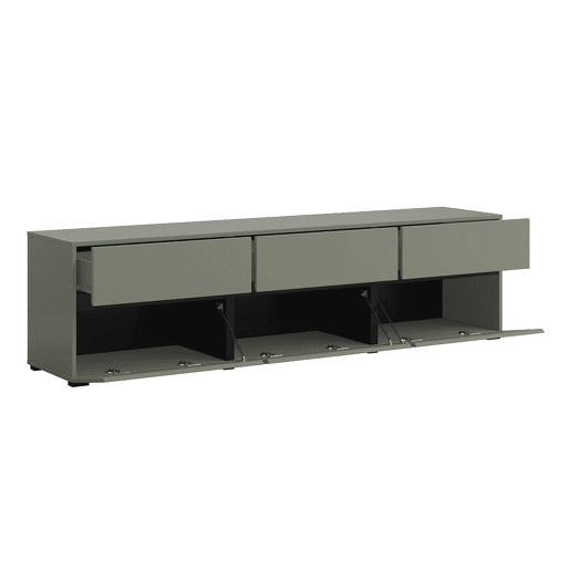Suporte para TV 3 portas 180 cm Lilia Verde