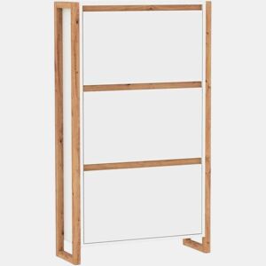 Sapateira Branco Eik 70 x 25 x 125 cm
