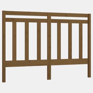 Cabeceira - Cabeceira de cama 126x4x100 cm pinho maciço castanho mel