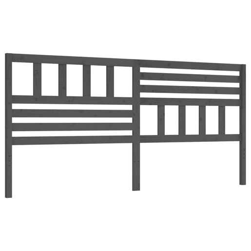 Cabeceira - Cabeceira de cama 206x4x100 cm pinho maciço cinzento