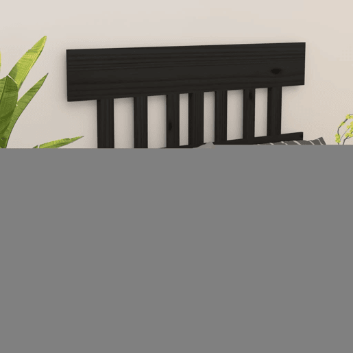 Cabeceira - Cabeceira de cama 123,5x3x81 cm pinho maciço preto