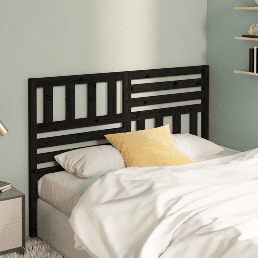 Cabeceira - Cabeceira de cama 166x4x100 cm pinho maciço preto