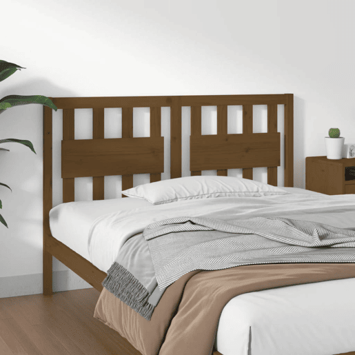Cabeceira - Cabeceira de cama 145,5x4x100 cm pinho maciço castanho mel