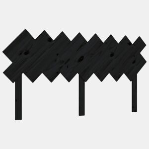 Cabeceira - Cabeceira de cama 159,5x3x80,5 cm pinho maciço preto