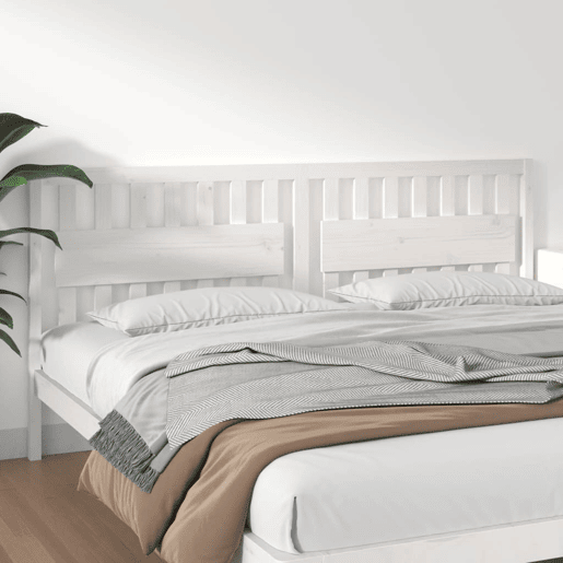 Cabeceira - Cabeceira de cama 205,5x4x100 cm madeira de pinho maciça branco