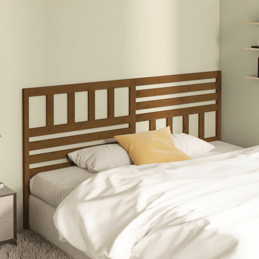 Cabeceira - Cabeceira de cama 206x4x100 cm pinho maciço castanho mel