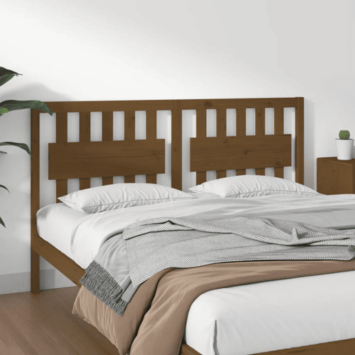 Cabeceira - Cabeceira de cama 155,5x4x100 cm pinho maciço castanho mel