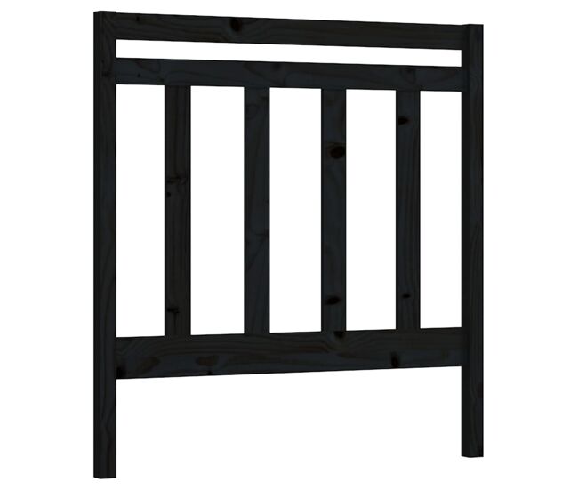 Cabecero cama - mueble cabecero madera maciza de pino negro 96x4x100 cm