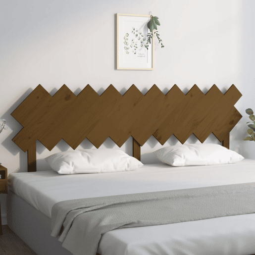 Cabeceira - Cabeceira de cama 196x3x80,5 cm pinho maciço castanho mel