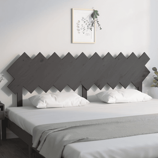 Cabeceira - Cabeceira de cama 196x3x80,5 cm pinho maciço cinzento