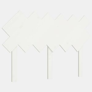 Cabeceira - Cabeceira de cama122,5x3x80,5 cm madeira de pinho maciça branco