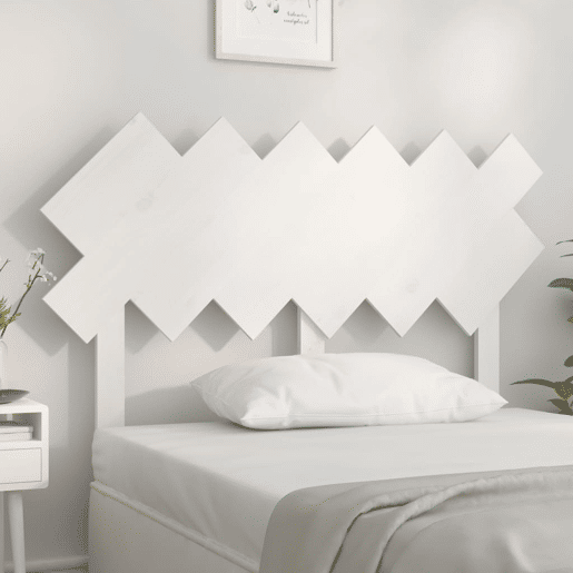 Cabeceira - Cabeceira de cama122,5x3x80,5 cm madeira de pinho maciça branco