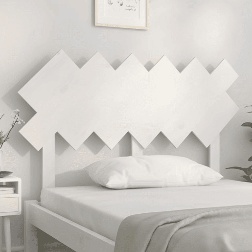 Cabeceira - Cabeceira de cama122,5x3x80,5 cm madeira de pinho maciça branco