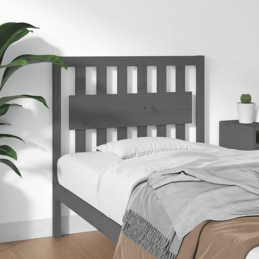 Cabeceira - Cabeceira de cama 95,5x4x100 cm pinho maciço cinzento