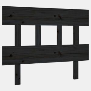 Cabeceira - Cabeceira de cama 93,5x3x81 cm pinho maciço preto