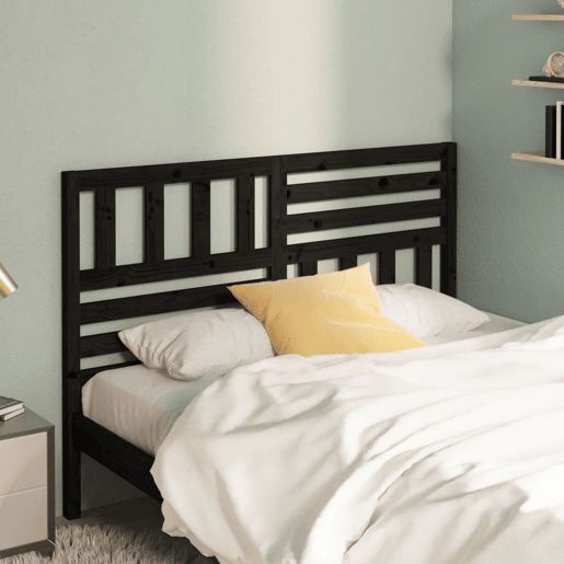 Cabeceira - Cabeceira de cama 146x4x100 cm pinho maciço preto
