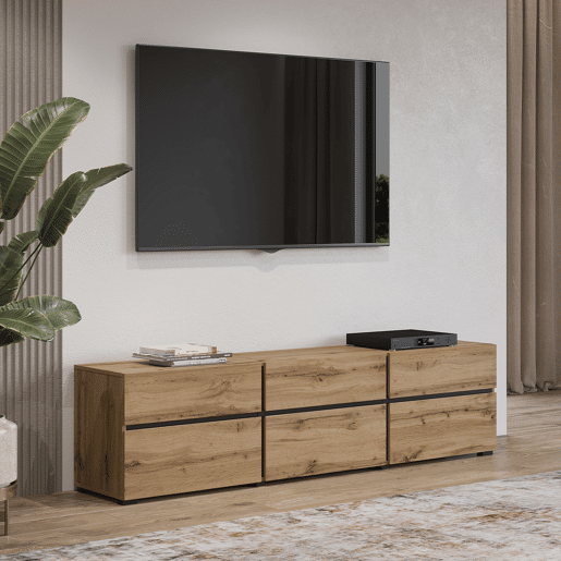 Suporte para TV 3 portas 180 cm Lilia Madeira