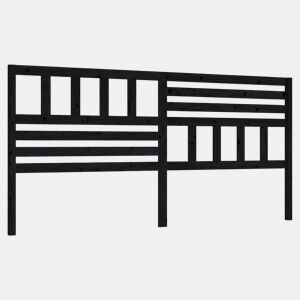 Cabeceira - Cabeceira de cama 206x4x100 cm pinho maciço preto